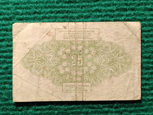 BILLET BELGIQUE D'URGENCE - 25 Centimes - Wavre-Sainte-Catherine - Imagen 2 de 2