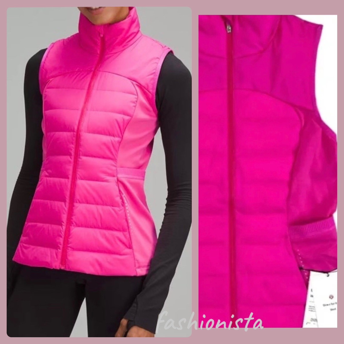 NWT Lululemon Down for It All Vest Sonic Pink Size 6 | eBay