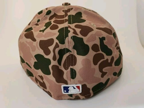 NEW ERA 59Fifty Hat WORLD SERIES 2002 LA Anaheim ANGELS Fitted Size 7 1/2 CAMO - Picture 4 of 17