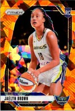 Jaelyn Brown 2023-24 WNBA Prizm Orange Cracked Rookie Card #31 - Wings