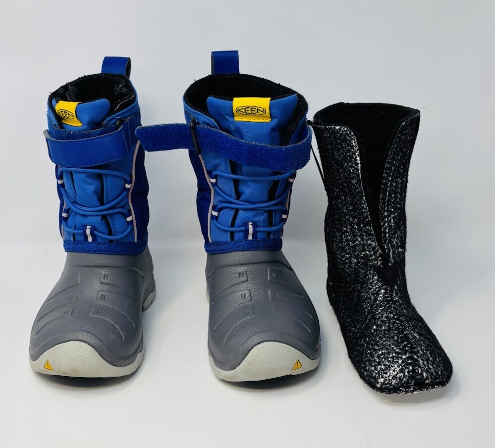 Stivali KEEN Lumi II bambino taglia 8 blu grigio invernali neve impermeabili outdoor 1021970