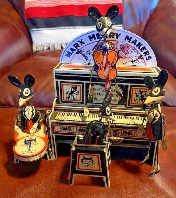 Marx Merry Makers Ratón Banda Reproducción Marca y Violín Más Reproducción Anuncio Foto 4 de 4