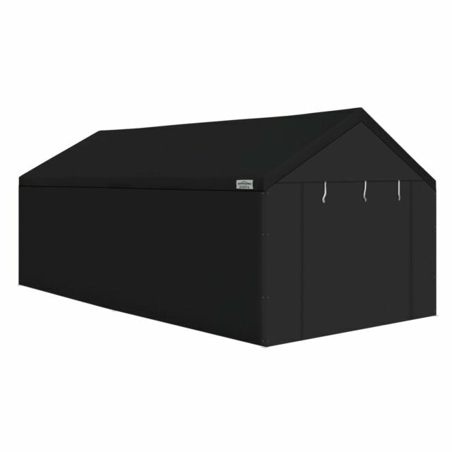 20x10' Carport Tent Sidewalls, Black (sidewalls Only)(open Box)