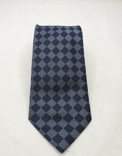 Cravatta Jos A Bank Signature Collection 100% seta blu lunghezza 60" larghezza 3,5" - Foto 1 di 3