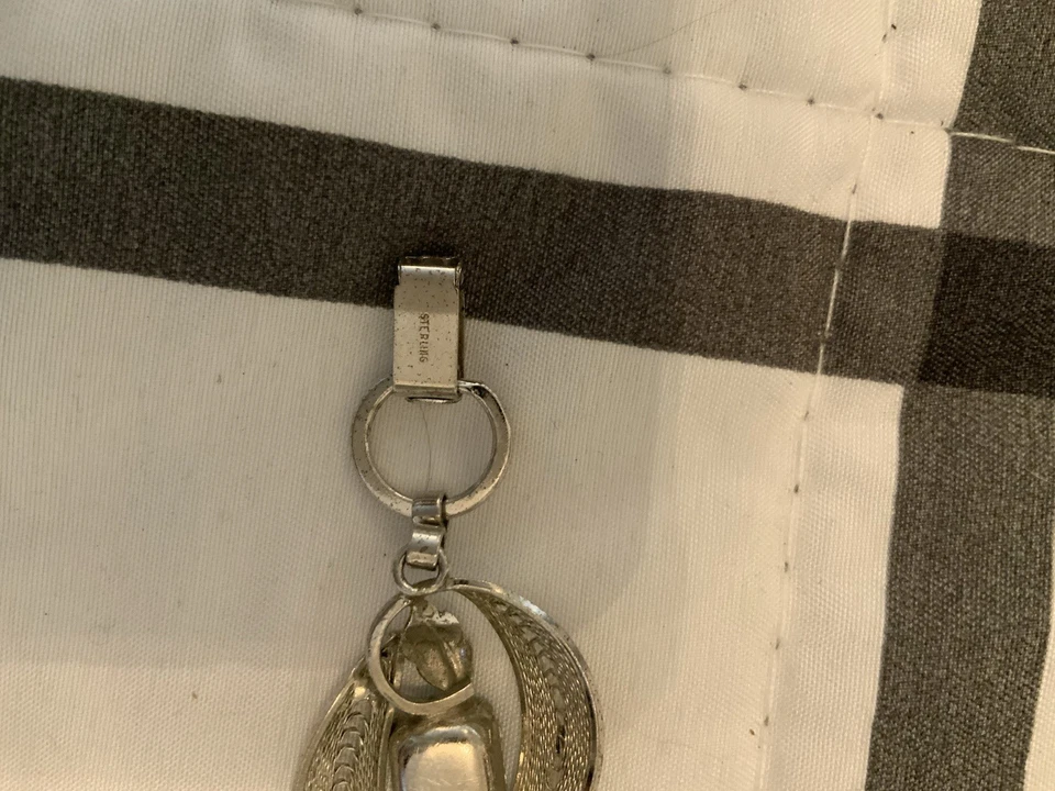 Brazalete de cadena Van Dell de plata de ley 925 con topacio azul de 7,5 pulgadas JZ73 Foto 4 de 4