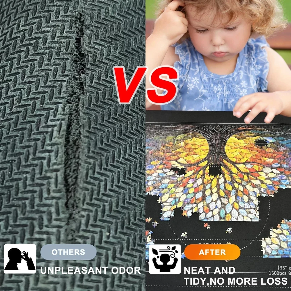 Alfombra Rompecabezas Enrollable para Almacenamiento con 8 Bandejas Clasificadoras Bolsa con Cordón Foto 2 de 4