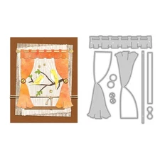 Curtain Metal Cutting Dies Mould Scrapbooking Embossing Paper Card Craft Stencil