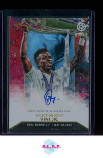 VINI JR. INFLECTION POINT AUTO 04/10 REAL MADRID RED TOPPS 2023/24 INCEPTION UCL