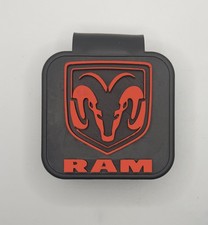Ram Ram With Text Logo Trailer Hitch Cover Plug Dodge Ram 1500 All Black