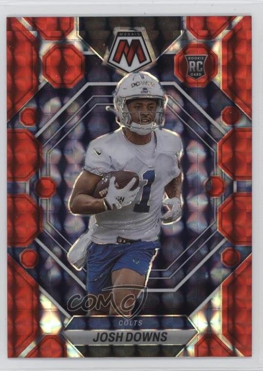 2023 Panini Mosaic Rookies Red Mosaic Prizm Josh Downs #339 fm0