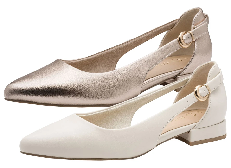 MARCO TOZZI Femme Ballerine Ouverte Avec Forme De Pointe Et Boucle 2-22114-42 - Photo 1/1