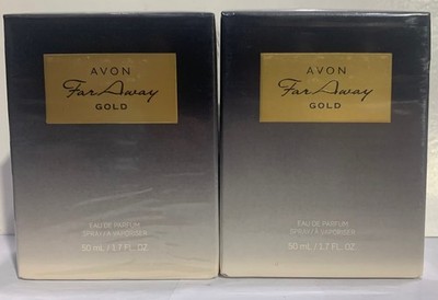 Lot of 2 Avon FAR AWAY GOLD Eau de Parfum EDP Spray 1.7 fl oz / 50 ml Each New