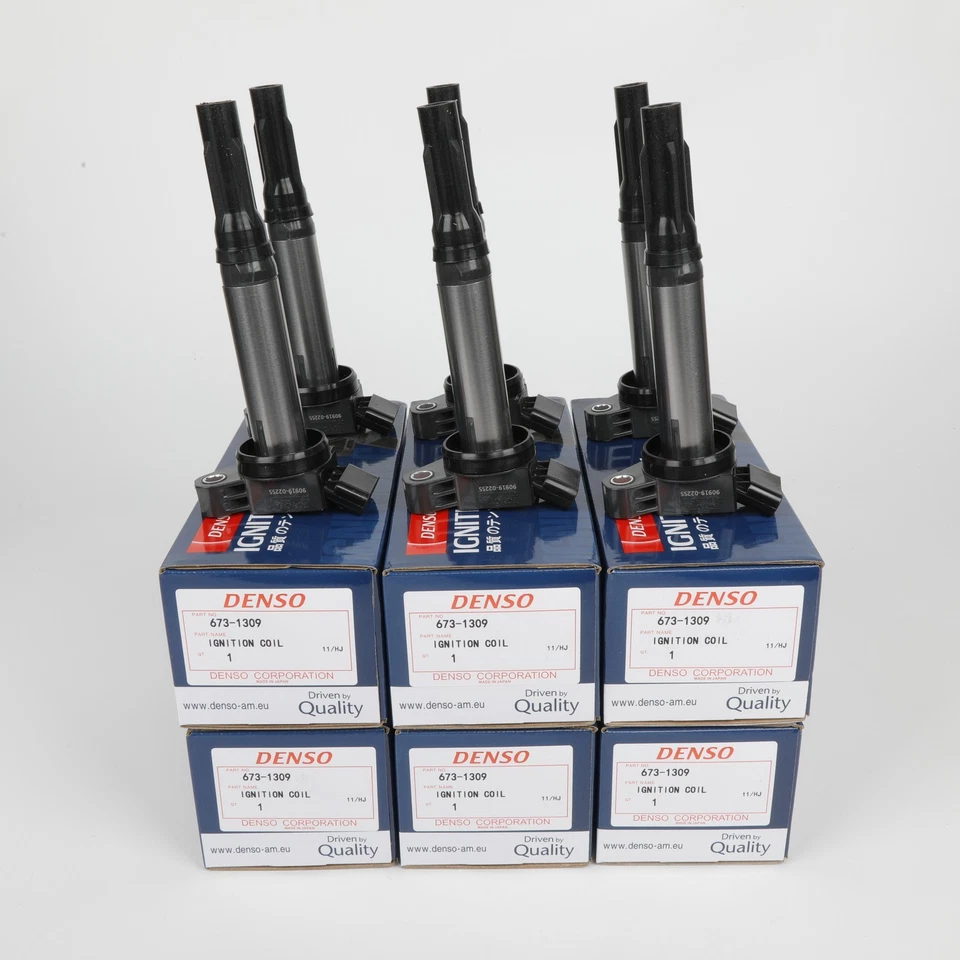 6pcs 90919-02255 DENSO Ignition Coil Fits For 2005-2024 Toyota & Lexus I4 V6 V8 - Imagem 2 de 4