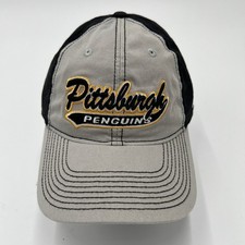 Adidas Pittsburgh Penguins NHL Baseball Cap Hat Gray Black Adjustable Cotton