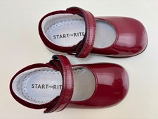 Image of Start Rite Slide Mary Jane Girls Shoes Dark Cherry Patent BNIB Free P&P