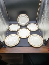 Rare Tiffany  Co Minton England Gold Gilt Porcelain Dinner Plates Set of 6