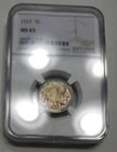 1927 5c Buffalo Nickel NGC MS65 Toned Colorful GEM BU