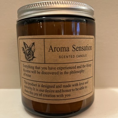Aroma Sensations Natural Soy Wax Candle Yellow Colored Rose Scent