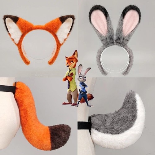 Animal Cosplay Headband Ear Tail Costume Set Stage Dress Up Party Gift Toy