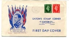 GB 1937 ½d + 1d defins illust. “Coronation Day” f.d.c. to Canada via “NORMANDIE"