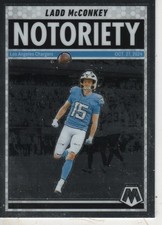 Ladd McConkey 2025 Panini Mosaic Football #2 Notoriety Los Angeles Chargers Card