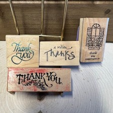 Rubber Stamps: 4  Thank You  