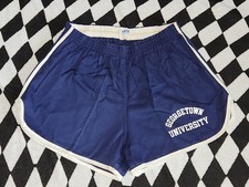 Vintage 70s Champion Track Shorts XL Georgetown University Logo Bar Tag USA