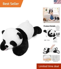 Cute 24in Weighted Panda Plush Toy –  Soft Plush for Relaxation
