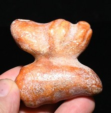 2.6''Chinese Hongshan Culture Old Jade Carving Cicada Cicala Got it Pendant