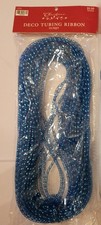 Teal/Blue Deco Mesh Tubing/Ribbon 75 Ft NIP
