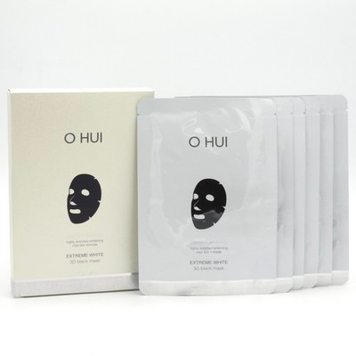 O HUI Extreme White 3D Black Mask 27g x 6ea Whitening K-Beauty