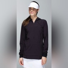 Lululemon Lightened Up Pullover Jacket Black Sz 6 