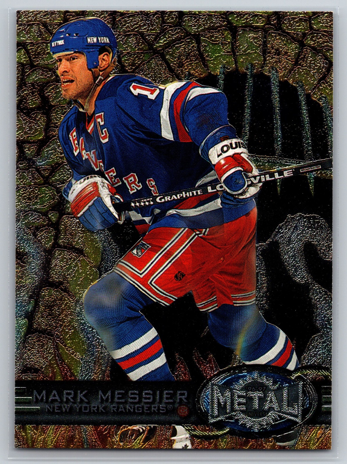 Mark Messier #99 1996-97 Fleer Metal Hockey New York Rangers Center NHL