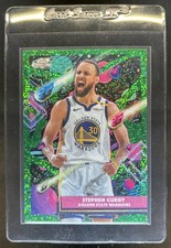 2025-26 Topps Cosmic Chrome Stephen Curry Green Space Dust Refractor #/75