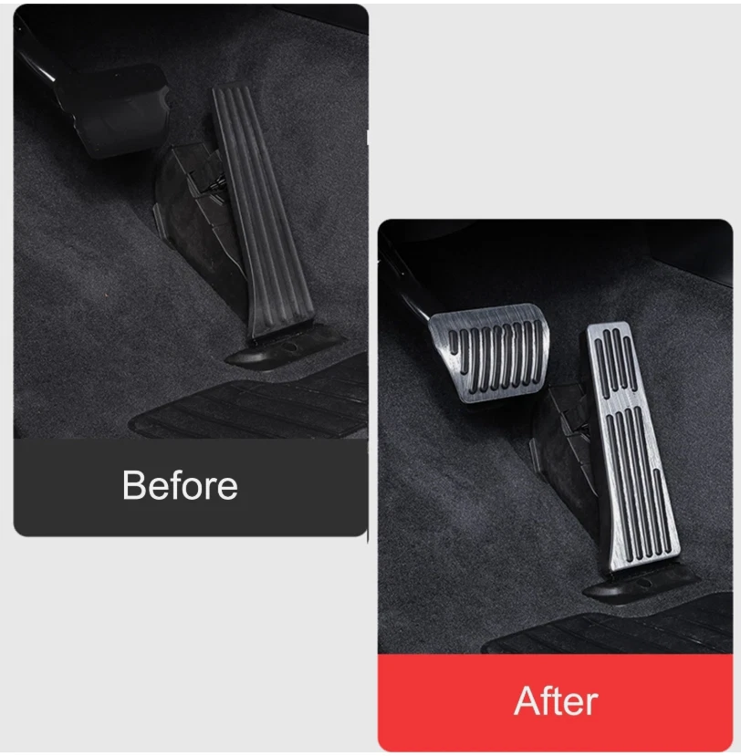 AT Foot Gas Brake Pedal Pad Cover For BMW X3 X4 X5 X6 X7 Z4 IX 2PCS Aluminum - Image 4 of 4