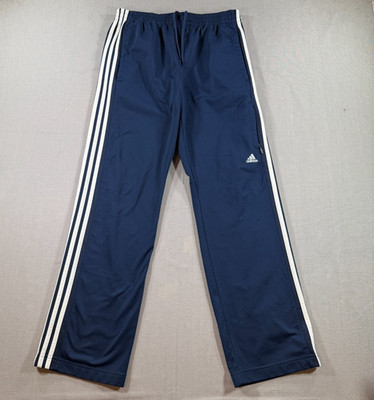 Adidas Weekender Pants Mens Medium Blue Fleece Track Straight Sweatpants