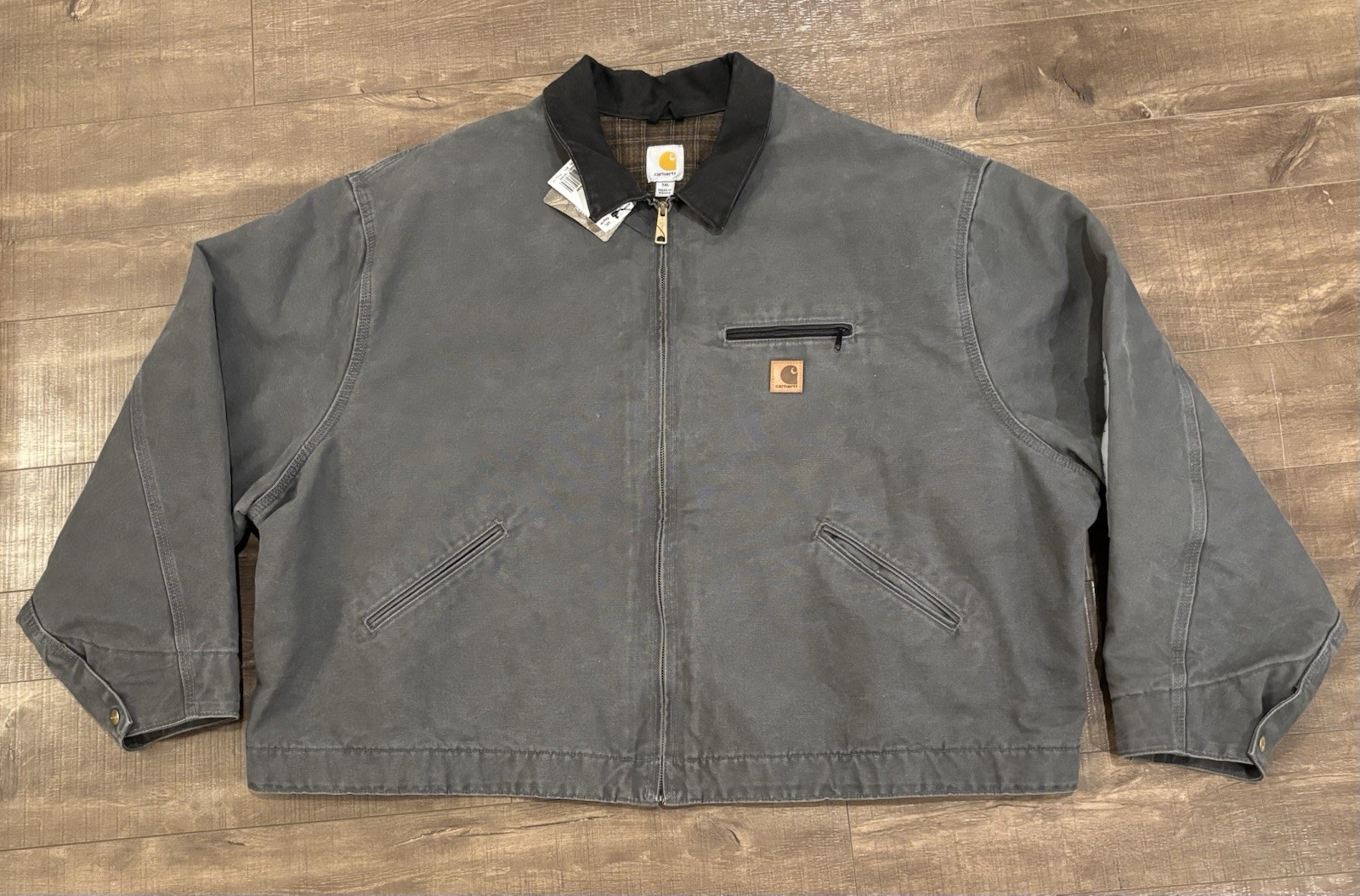Vintage Carhartt Detroit J97 GVL Blanket Lined Work Jacket Black Size 5XL NWT