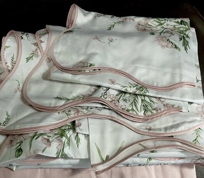 $1200 Dea Italy New 4pc Full Duvet Cover Set 100% Cotton Sateen Fitted (5) SOLD