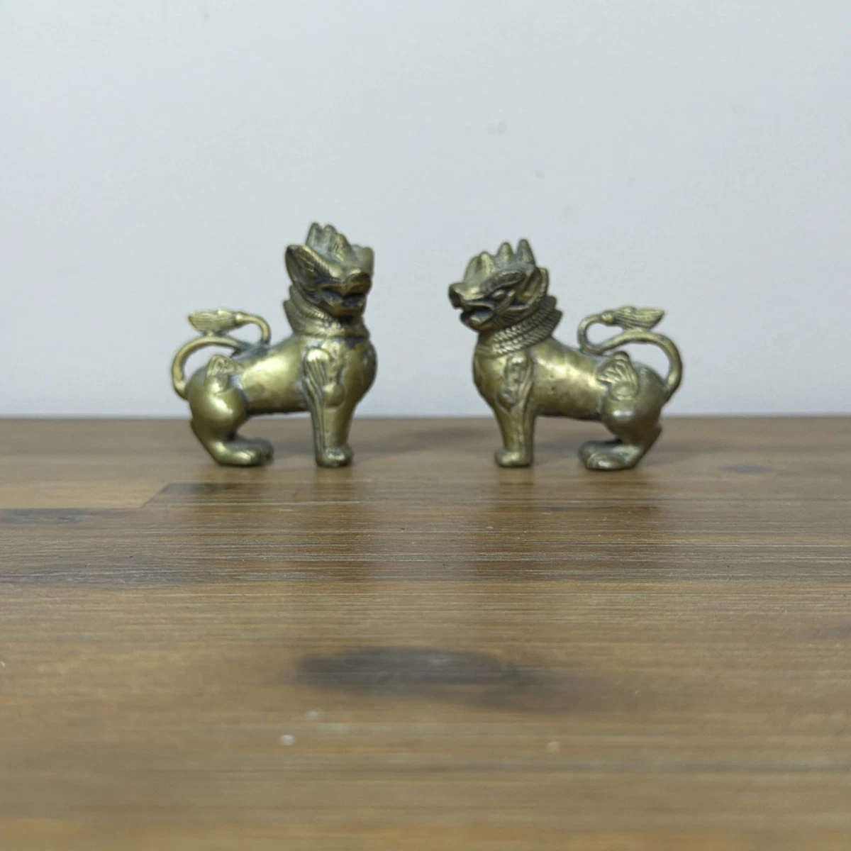 中国古董黄铜狗雕像、雕像| eBay