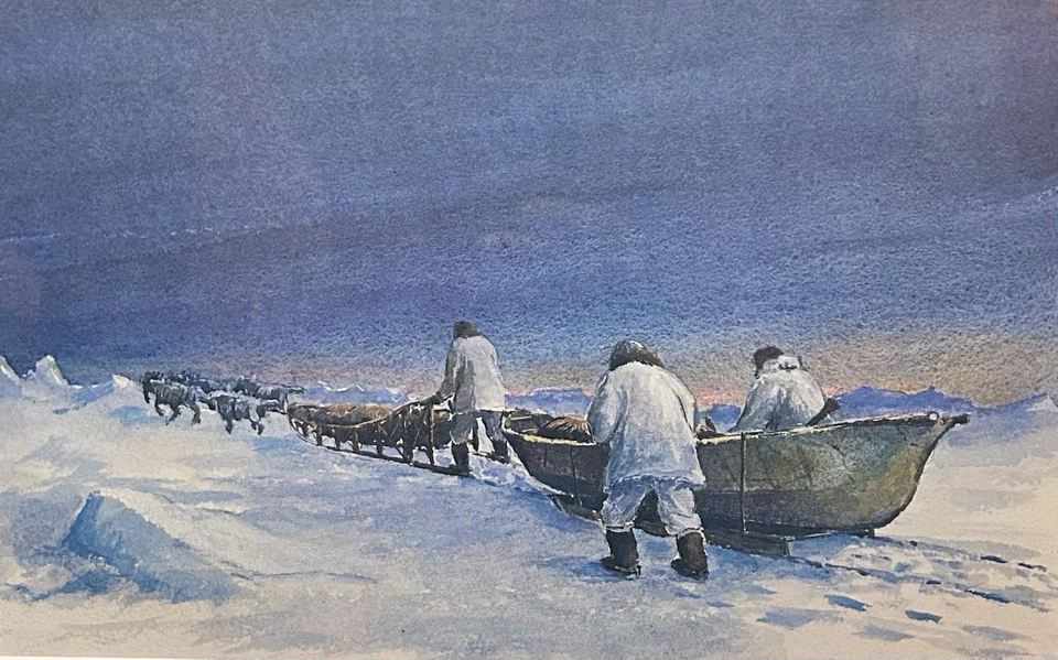 Signed C. Alan Johnson Fine Art Prints “On Our Way” & “To The Whaling Camp” - Image 3 of 4