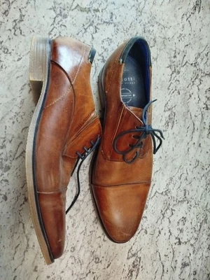 Men Bugatti Heels Brown Leather 46 #T20Z - Bild 1 von 4