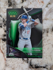 2026 Topps Chrome Black RC Owen Caissie Green #60/99 Chicago Cubs Miami Marlins