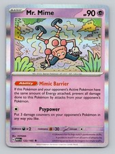Mr. Mime 122/165 Rare 151 Pokemon Holo Near Mint