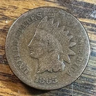 1865 Plain 5 Indian Cent Nice Original Good CHRC