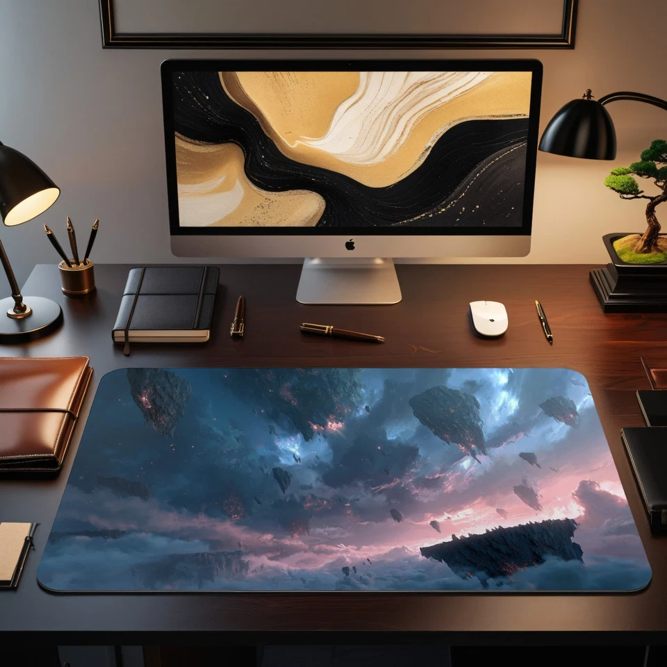 Alfombra de juego Shattered Floating Islands Magic The Gathering - Alfombra de juego Glowing Fantasy Sky Foto 2 de 4