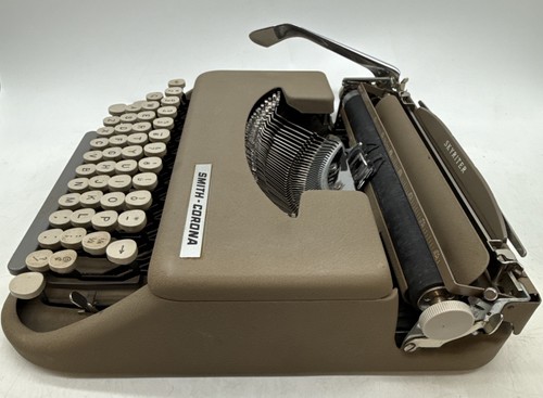 Vintage"Smith-Corona Skyriter" Ultra Portable Light Typewriter w/ Case - Photo 7/21