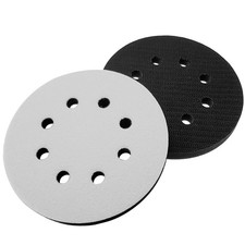 2 Pack 5 Inch 8-Hole Sponge Cushion Buffer Hook and Loop Orbital Sander Foam Pad
