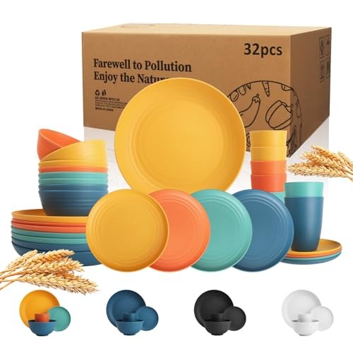 Of 32, Unbreakable Dinner 32 Pack Vibrant Series