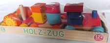 Playland Holz-Zug ,12 teilig, mehrfarbig Neu & OVP