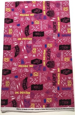 1  1/8 yard ONE DIRECTION pink Fabric by David Textiles
